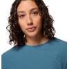 Columbia Womens Brea Falls Grid Crew Long Sleeve(Everblue)