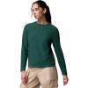Columbia Womens Brea Falls Grid Crew Long Sleeve(Rain Forest)