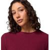 Columbia Womens Brea Falls Grid Crew Long Sleeve(Rich Wine)