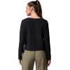 Columbia Women’s Brea Falls Grid Henley Long Sleeve(Black)