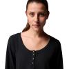 Columbia Women’s Brea Falls Grid Henley Long Sleeve(Black)