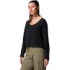 Columbia Women’s Brea Falls Grid Henley Long Sleeve(Black)