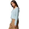 Columbia Women’s Brea Falls Grid Henley Long Sleeve(Crushed Blue)