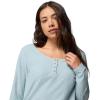 Columbia Women’s Brea Falls Grid Henley Long Sleeve(Crushed Blue)