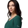 Columbia Women’s Brea Falls Grid Henley Long Sleeve(Rain Forest)