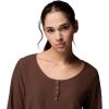 Columbia Women’s Brea Falls Grid Henley Long Sleeve(Tobacco)