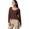 Columbia Women’s Brea Falls Grid Henley Long Sleeve(Tobacco)
