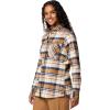 Columbia Women’s Calico Basin Flannel Long Sleeve Shirt(Camel Brown Multiplaid)