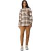 Columbia Women’s Calico Basin Flannel Long Sleeve Shirt(Camel Brown Multiplaid)