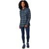 Columbia Women’s Calico Basin Flannel Long Sleeve Shirt(Collegiate Navy Multiplaid)
