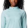Columbia Womens Endless Trail Half Zip Mesh Long Sleeve(Aqua Haze)