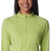 Columbia Womens Endless Trail Half Zip Mesh Long Sleeve(Napa Green)
