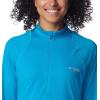 Columbia Womens Endless Trail Half Zip Mesh Long Sleeve(Ocean Blue)