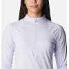 Columbia Womens Endless Trail Half Zip Mesh Long Sleeve(Purple Tint)