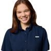 Columbia Women’s PFG Tamiami II Short Sleeve Shirt(Collegiate Navy)