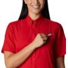 Columbia Women’s PFG Tamiami II Short Sleeve Shirt(Red Spark)