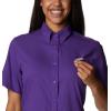 Columbia Women’s PFG Tamiami II Short Sleeve Shirt(Vivid Purple)