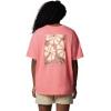 Columbia Women’s Rolling Bend Graphic Oversized Tee(Alpenglow/Floral Fun)