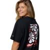 Columbia Women’s Rolling Bend Graphic Oversized Tee(Black/Floral Fun)