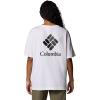 Columbia Women’s Rolling Bend Graphic Oversized Tee(White/Csc Stacked Gem)