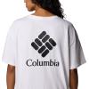 Columbia Women’s Rolling Bend Graphic Oversized Tee(White/Csc Stacked Gem)