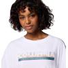 Columbia Women’s Rolling Bend Graphic Oversized Tee(White/First on Trail)