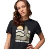 Columbia Womens Ruby Springs Graphic Fitted Short Sleeve(Black/Get Hiked)