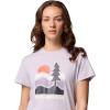 Columbia Womens Ruby Springs Graphic Fitted Short Sleeve(Lavender Pearl/Get Hiked)