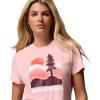Columbia Womens Ruby Springs Graphic Fitted Short Sleeve(Pink Sand/Get Hiked)