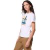 Columbia Womens Ruby Springs Graphic Fitted Short Sleeve(White/Get Hiked)