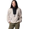 Columbia Womens Sequoia Grove Half Zip Fleece Jacket, Dark Stone/Black, Large