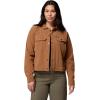 Columbia womens Blue Point Creek Short Corduroy Shirt Jacket(Camel Brown)