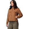Columbia womens Blue Point Creek Short Corduroy Shirt Jacket(Camel Brown)