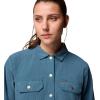 Columbia womens Blue Point Creek Short Corduroy Shirt Jacket(Everblue)