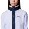 Columbia womens Cloud Point Snap Fleece(Collegiate Navy/Snowdrift)