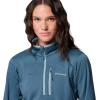 Columbia womens Essential Hike Grid Fleece Half Zip(Everblue/Crushed Blue)