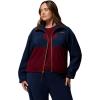 Columbia womens Sequoia Grove Full Zip Fleece(Collegiate Navy/Rich Wine/Maple Sugar)