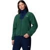 Columbia womens Sequoia Grove Full Zip Fleece(Rain Forest/Collegiate Navy)