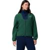Columbia womens Sequoia Grove Full Zip Fleece(Rain Forest/Collegiate Navy)