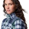 Columbia womens West Bend Print Full Zip Ii(Crushed Blue Herringplaid)