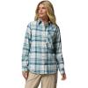 Columbia Women’s Calico Basin Flannel Long Sleeve Shirt(Crushed Blue Multiplaid)