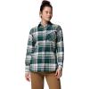 Columbia Women’s Calico Basin Flannel Long Sleeve Shirt(Rain Forest Multiplaid)