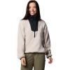 Columbia Womens Sequoia Grove Half Zip Fleece Jacket, Dark Stone/Black, Large