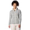 Columbia Womens Sweater Weather II Full Zip Fleece Jacket, Chalk Heather, Large