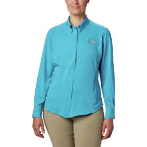 Columbia Sportswear Women’s Plus-Size Tamiami II Long Sleeve Shirt(Clear)