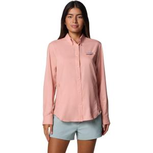 Columbia Sportswear Women’s Plus-Size Tamiami II Long Sleeve Shirt(Faux Pink)