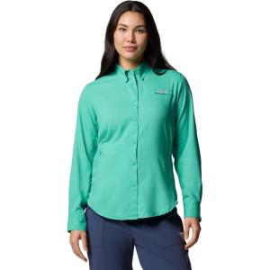 Columbia Sportswear Women’s Plus-Size Tamiami II Long Sleeve Shirt(Glaze Green)