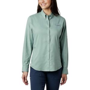 Columbia Sportswear Women’s Plus-Size Tamiami II Long Sleeve Shirt(Light Lichen)