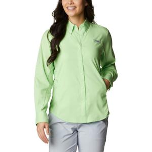 Columbia Sportswear Women’s Plus-Size Tamiami II Long Sleeve Shirt(Lime Glow)