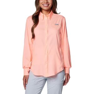 Columbia Sportswear Women’s Plus-Size Tamiami II Long Sleeve Shirt(Tiki Pink)